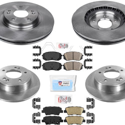 Pastillas de rotores de disco de freno delantero Rr de 305 mm con herrajes para KIA Soul 2.0L 2017-2020