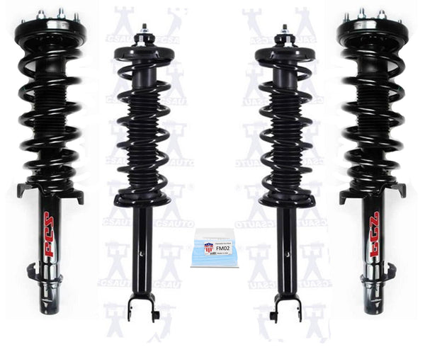 Puntales de resorte helicoidales completos delanteros traseros para tracción delantera 09-14 Acura TL 3.5