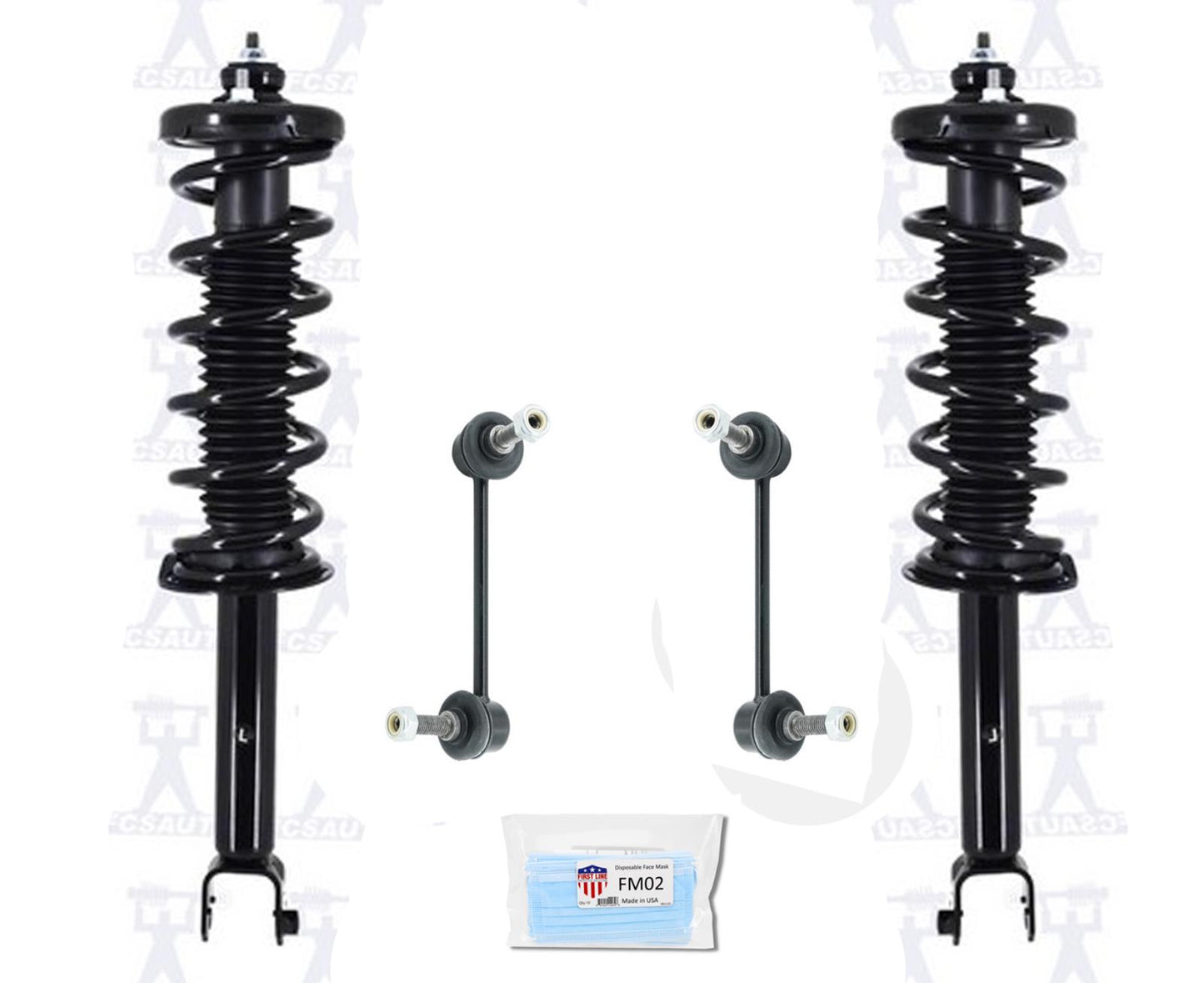 REAR Complete Coil Spring Struts for Front Wheel Drive 09-14 Acura TL 3.5 4pc