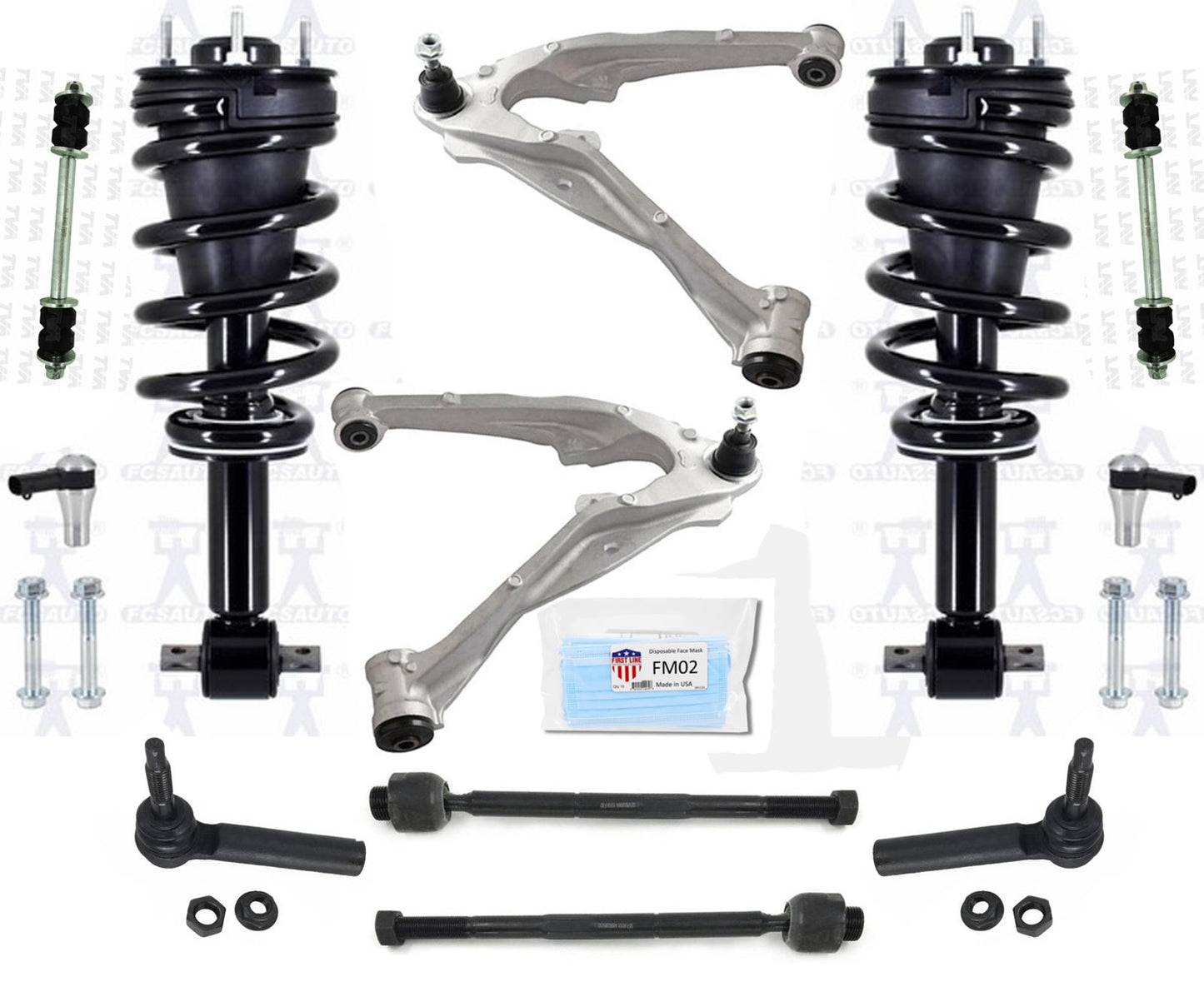 Puntales de resorte electrónicos Z55 completos con brazos de aluminio para GM Suburban 1500 07-14