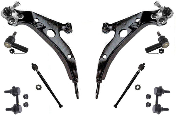 Fits 96-00 Rav4 2 Doors Control Arms Ball Joint Sway Bars and Tie Rods 8 Pcs Kit