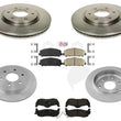 Rotores de freno delantero y trasero y pastillas de cerámica para Nissan Armada 12-15 y Titan 11-15