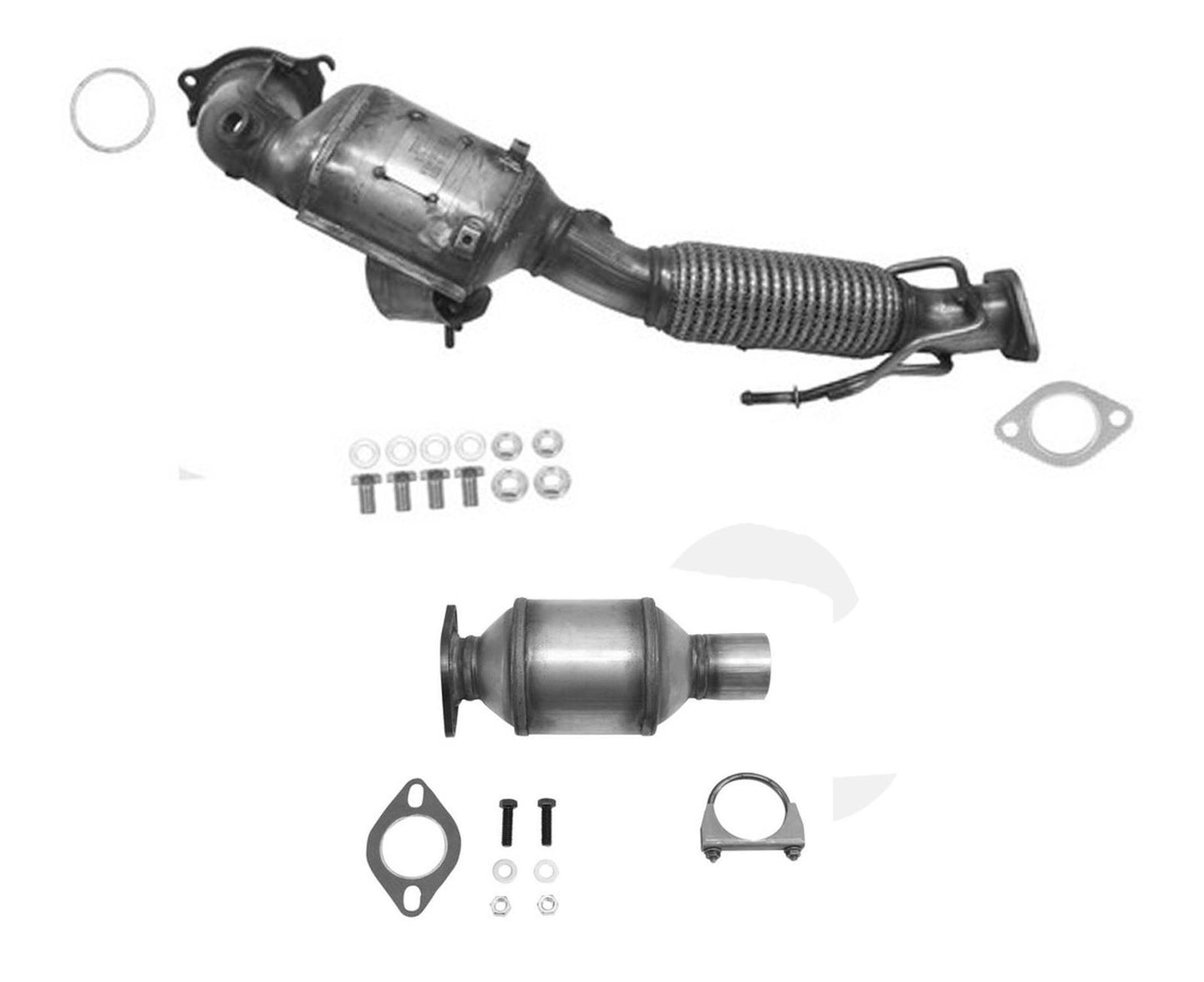 Front Rear Catalytic Converter Gaskets Fits 2014-2019 Ford Fusion SE 1.5L Turbo
