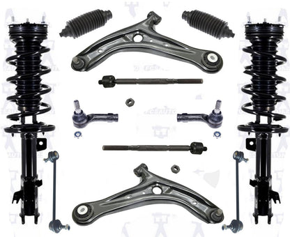 Puntales delanteros completos, brazos de control inferiores, varillas de amarre, enlaces para Ford Fiesta 11-2015