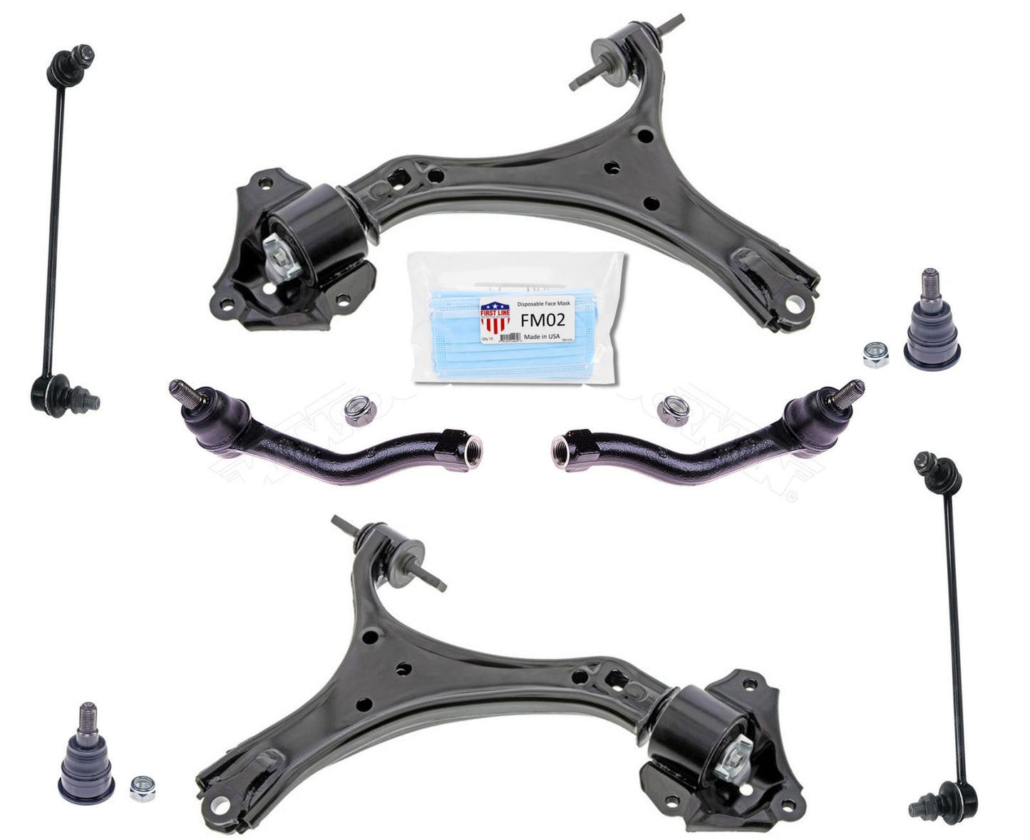 Control Arms & Ball Joints Tie Rods For 13-2017 Honda Accord Manual Transmission