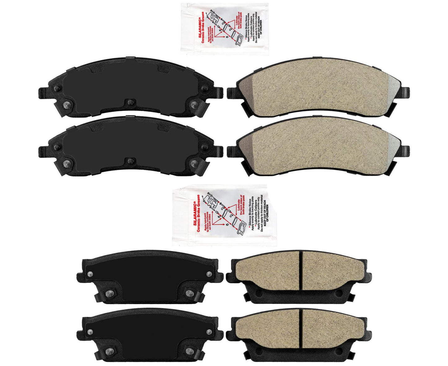 Juegos de pastillas de freno delanteras y traseras, 2 piezas, para Cadillac SRX 2004-2009