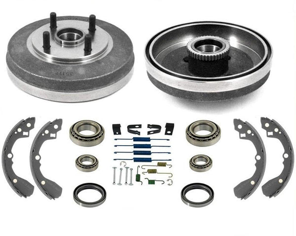 Rear Brake Drums and Shoes Springs Bearings For Kia Rio 2003-2005 4 Wheel ABS