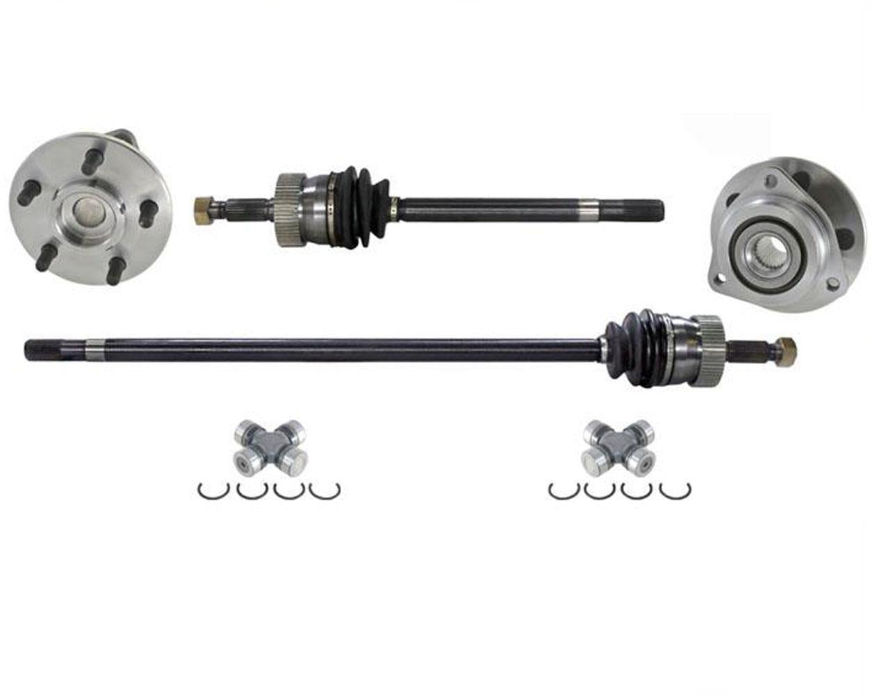 100% nuevos cojinetes de cubo de eje delantero juntas en U para Cherokee 90-98 4WD 4x4 Kit de 6 piezas