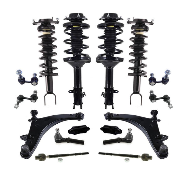 Resortes helicoidales, brazos de control, varillas en J, enlaces para Subaru Tribeca 06-14, 16 piezas