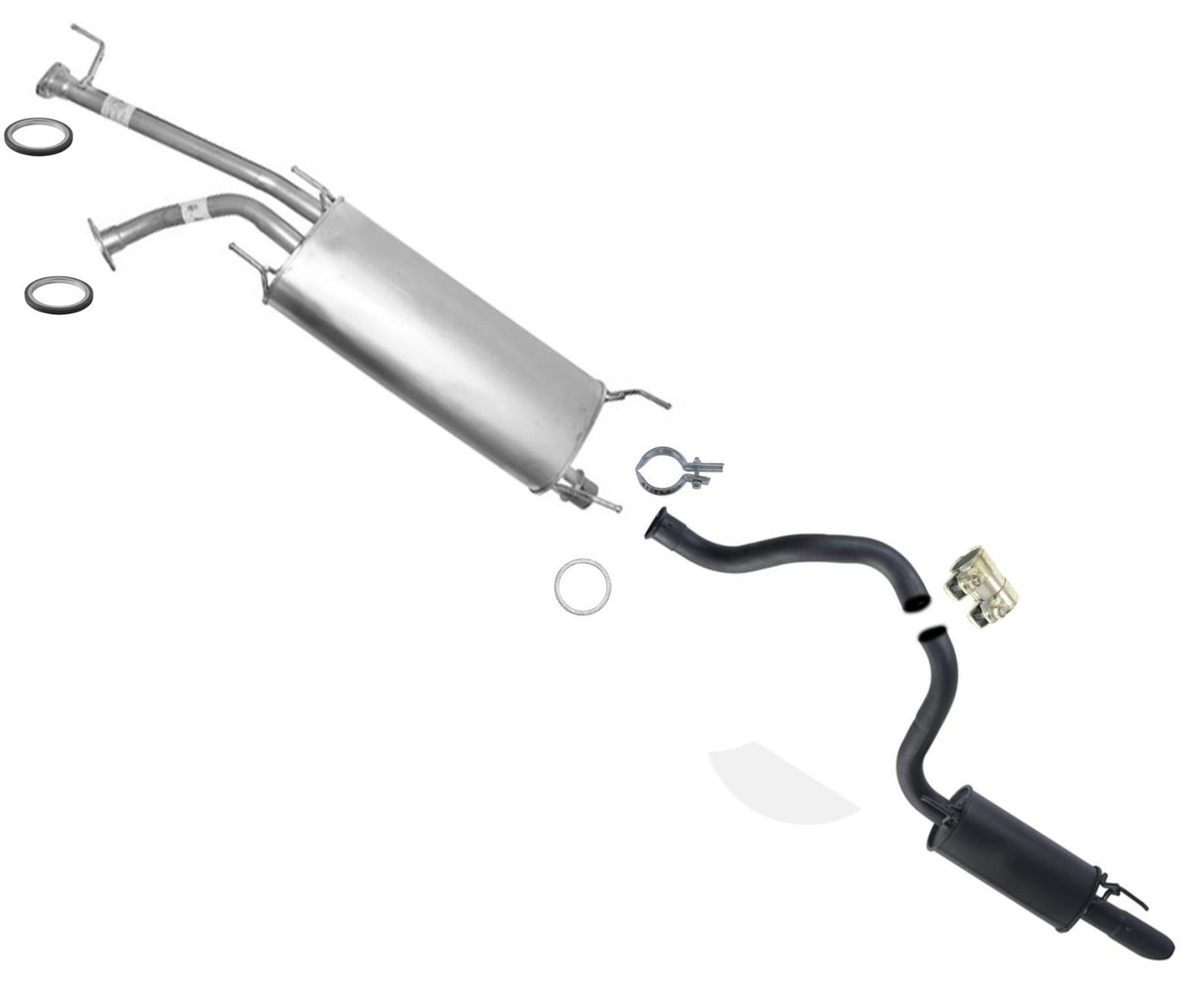 Exhaust Muffler Pipes Gaskets Clamps Fits Toyota Sequoia 2001-2007 Made in USA