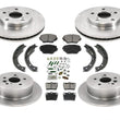 Front & Rear Disc Brake Rotors & New Brakes Pads 8pc for Toyota Rav 4 LE 04-05