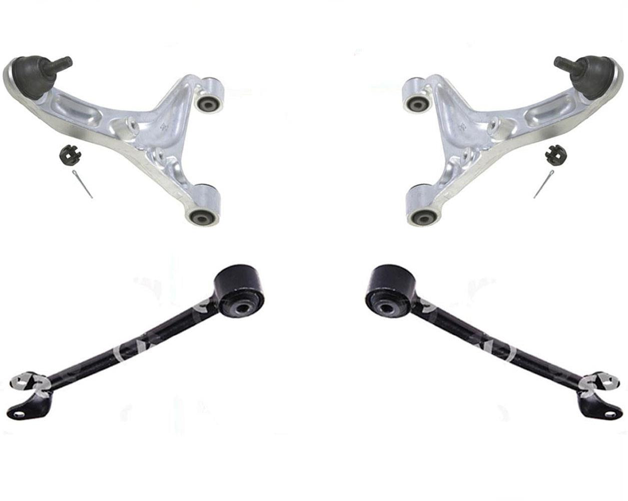 Brazos de control traseros superiores y delanteros 100% nuevos para Nissan 350Z 03-09 4 piezas