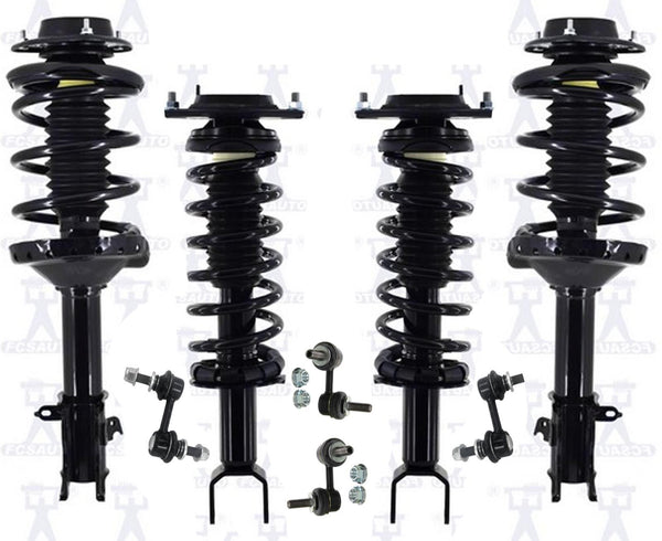Puntales de resorte helicoidales completos delanteros y traseros para Subaru Tribeca 2006-2014, 8 piezas