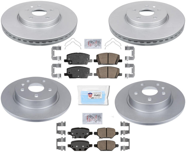 Rotores de freno de disco recubiertos, herrajes para pastillas de freno para Chevrolet Trax 2018-2021