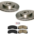 Fits 1991-1999 Mitsubishi 3000GT Stealth Front Brake Rotors & Ceramic Brake Pads