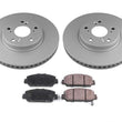 Front Disc Brake Rotors and Ceramic Brake Pads for Honda CR-V 17-19 3PC Kit