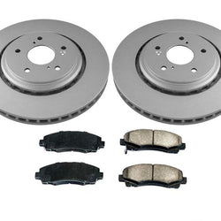 Front Disc Brake Rotors and Ceramic Brake Pads for Acura TLX 15-19 3PC Kit