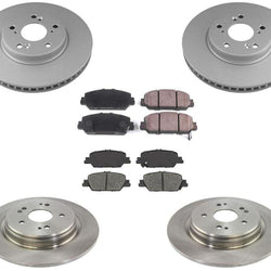 Front and Rear Brake Rotors and Ceramic Brake Pads for Honda CR-V 17-19 6PC KIT