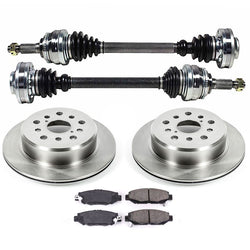 Rear Axles Rotors Brake Pads for Toyota Supra 3.0L Automatic Transmission 93-97