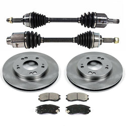 Front Axles Rotors Brake Pads for Eagle Talon for Mitsubishi Eclipse 1990-1994