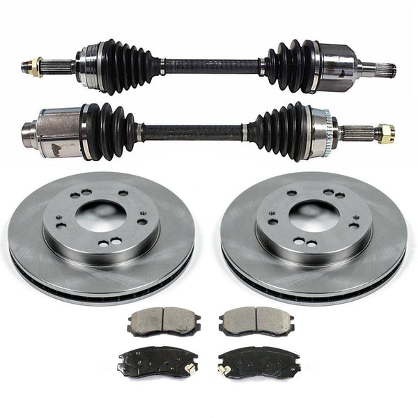 Front Axles Rotors Brake Pads for Eagle Talon for Mitsubishi Eclipse 1990-1994