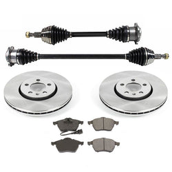 Front Axles Rotors Brake Pads for Volkswagen Jetta with 288MM Rotors 2000-2004