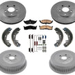 Front Rotors Rear Drums Brake Pads Shoes for Dodge Caravan 14 Inch Rims 96-00