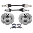 Front Axles Rotors Brake Pads for Ram ProMaster 3.6L 1500 2500 3500 2014-2021