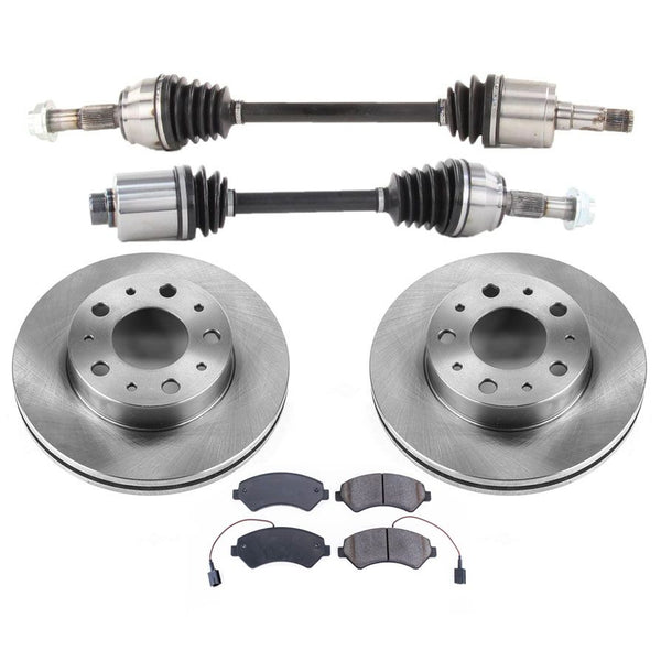 Front Axles Rotors Brake Pads for Ram ProMaster 3.6L 1500 2500 3500 2014-2021