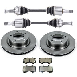 Front CV Shaft Axles Brake Rotors Brake Pads For Toyota Tundra 2007-2020
