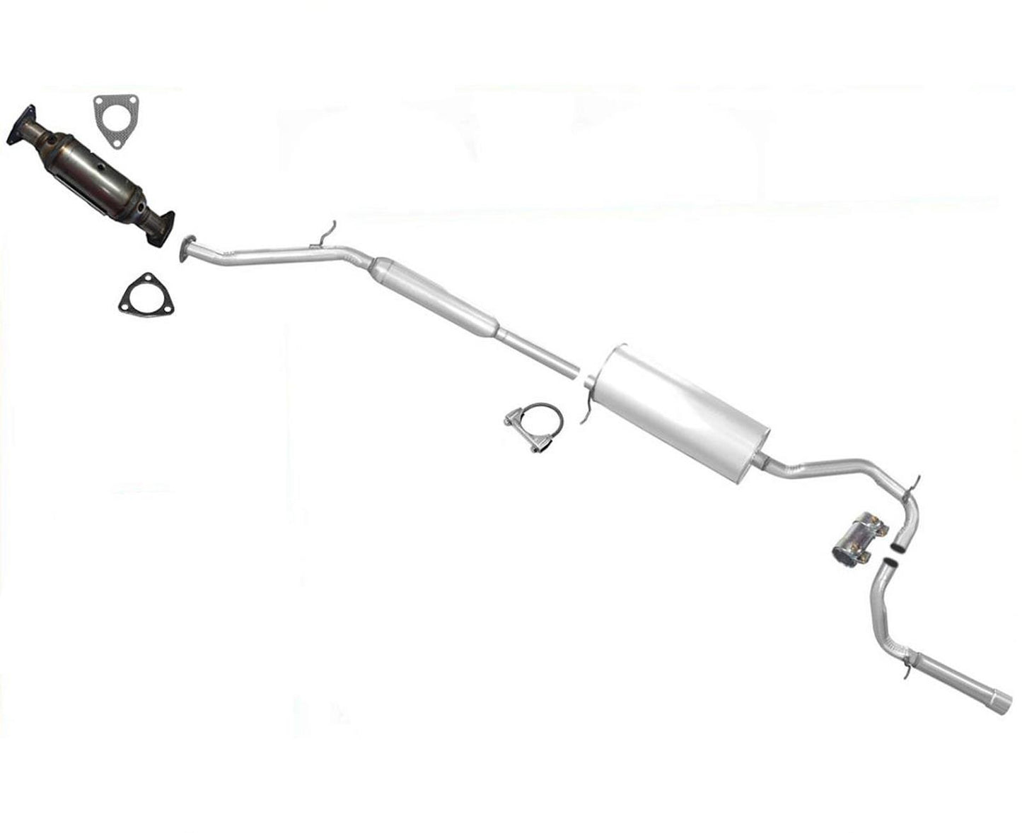 1999-2004 for Honda Odyssey Rear Converter Middle Resonator & Muffler