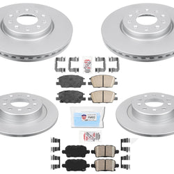 Coated Disc Brake Rotors Brake Pads for 16-21 GM Malibu With Electric Parking Bk