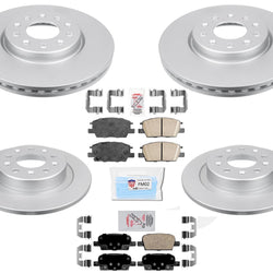 Pastillas de freno de disco recubiertas para 16-21 GM Malibu con freno de estacionamiento manual