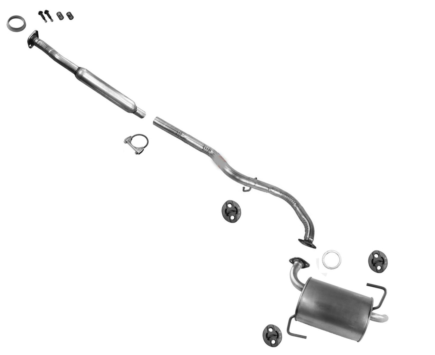 Exhaust System Resonator Pipe Muffler for 2015-2019 Subaru Outback 2.5L