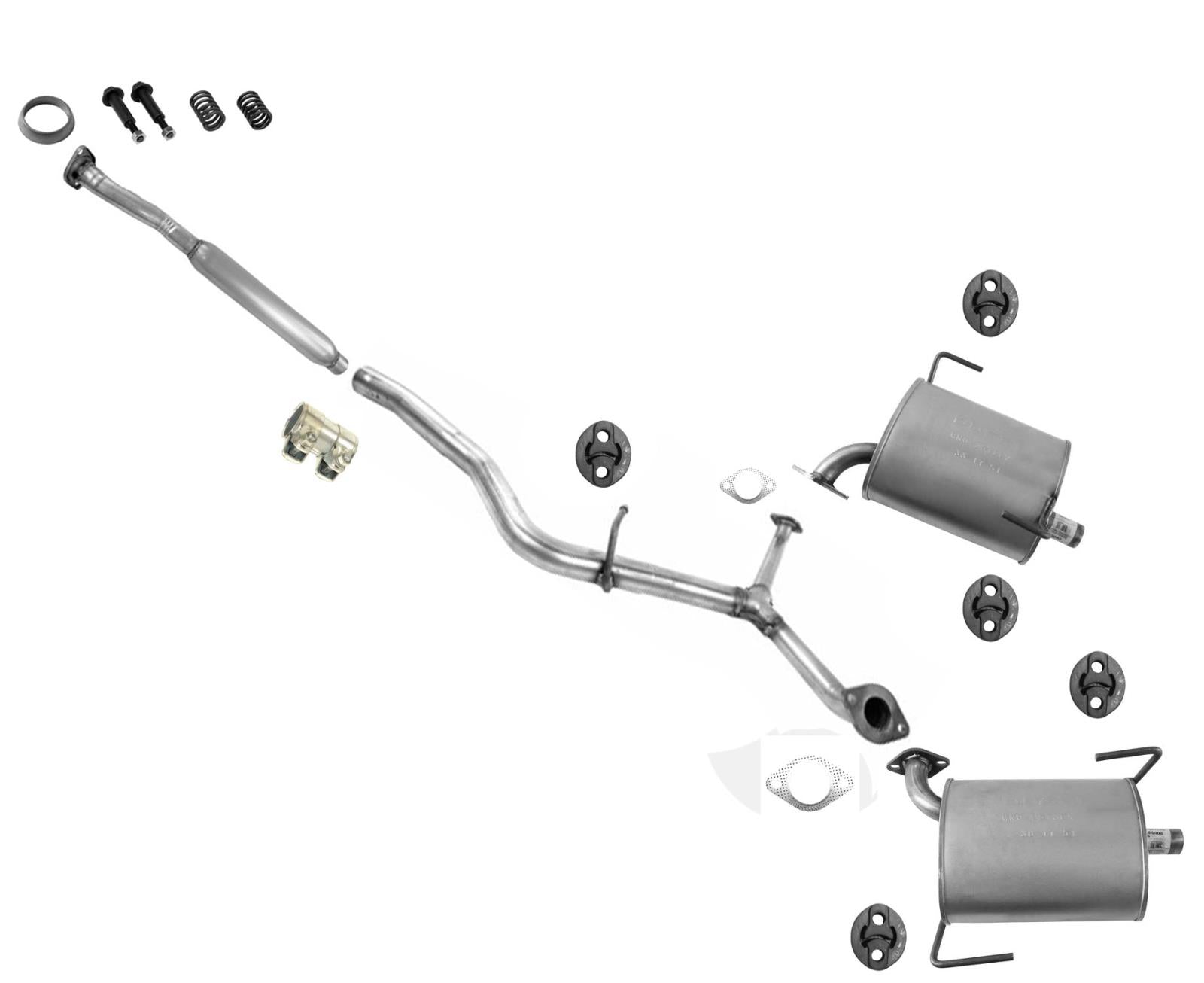 Exhaust System Res Pipe Mufflers for 09-13 Subaru Forester 2.5 Natural 4Door