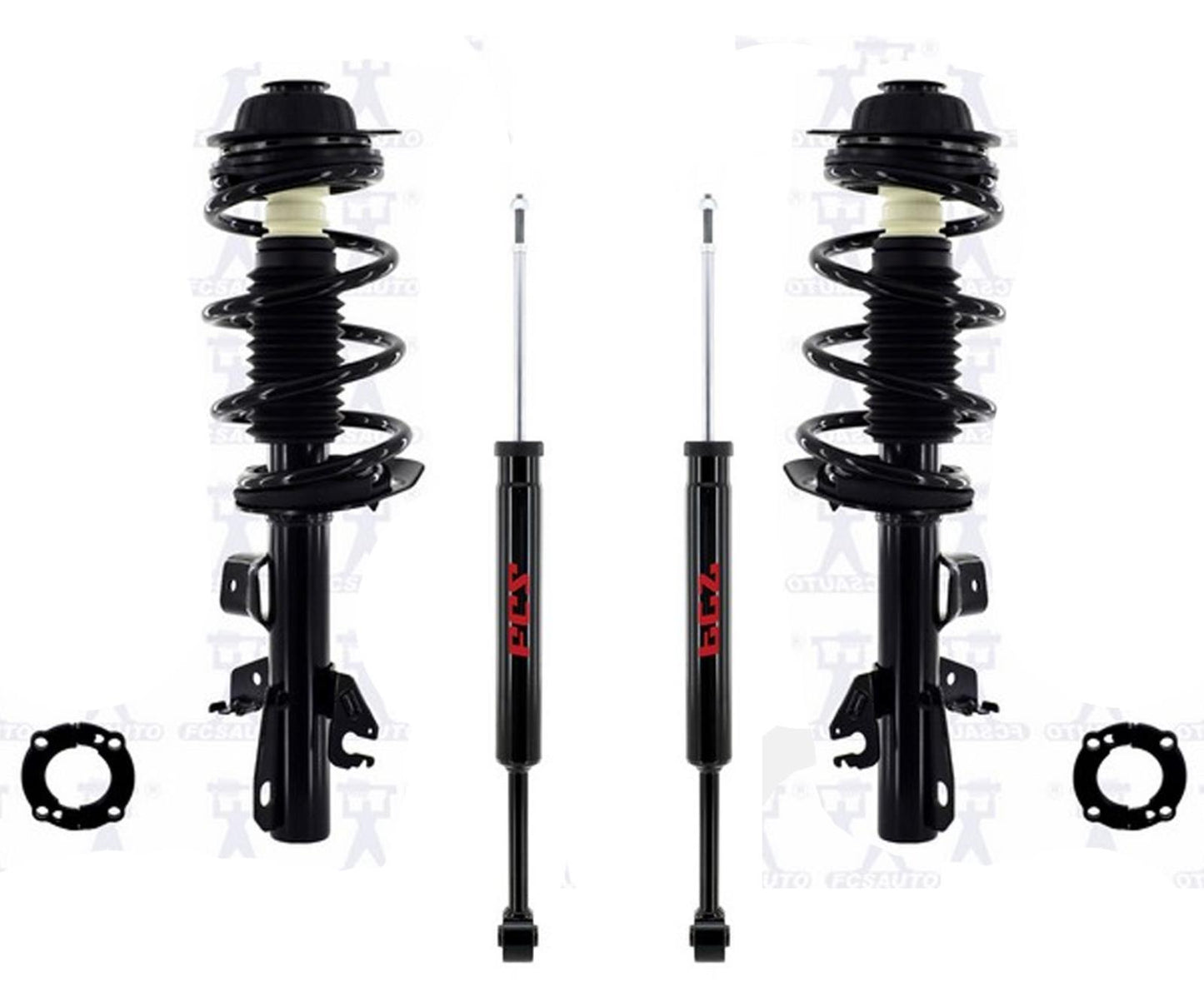 Front Spring Struts & Rear Shocks Fits 14-2018 Jeep Cherokee All Wheel Drive