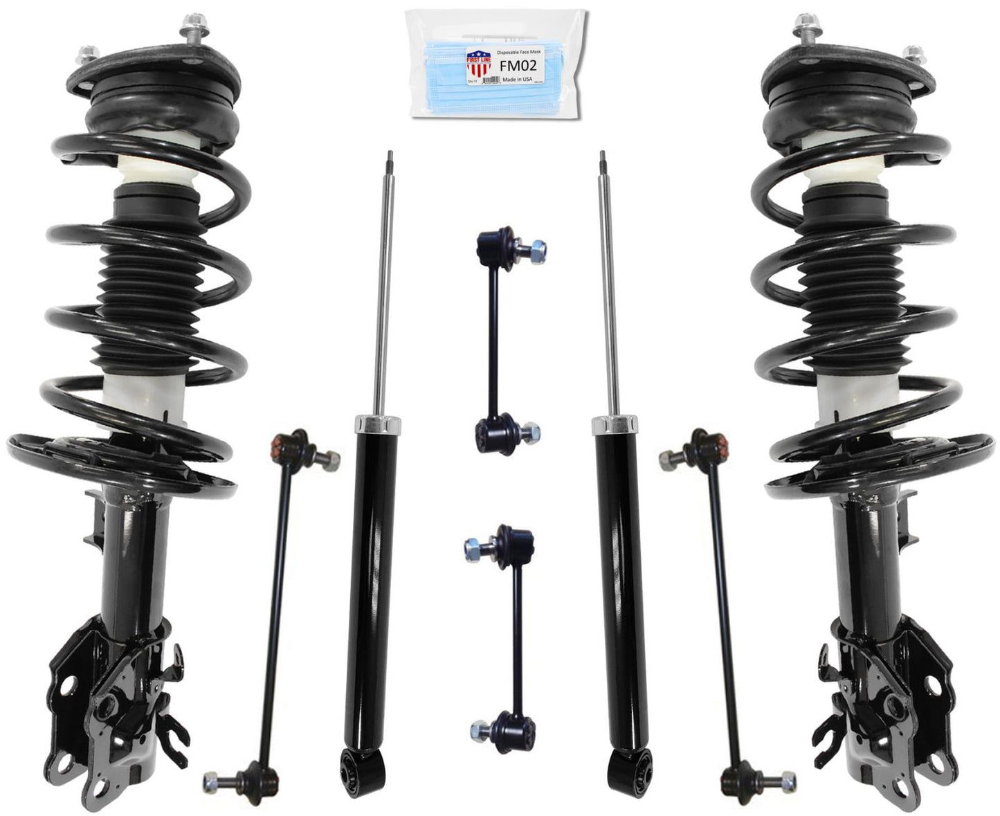 Front Complete Struts With Coil Spring & Rear Shocks Fits 2014-2017 Mazda 6