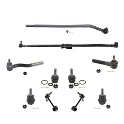 For Jeep Wrangler 2007-2017 Front Shocks Upper & Lower Ball Joints Tie Rods Arms