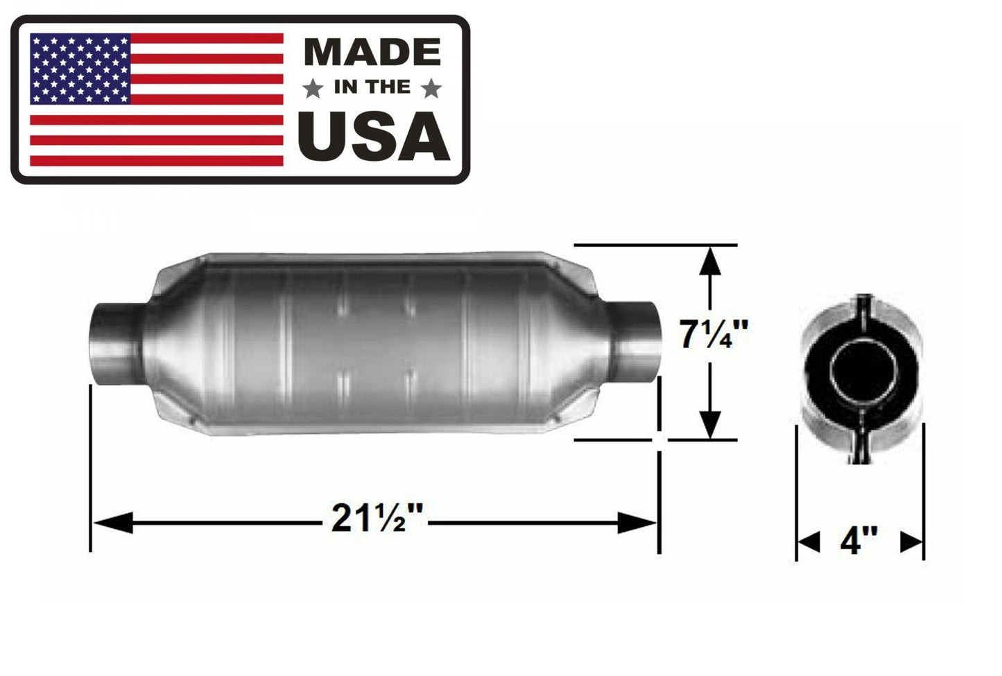 Catalytic Converter for FORD GAS 7.3L Universal Converter  3.0" Dia