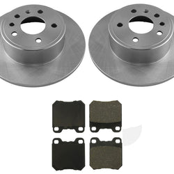 Fits 2002-2005 Saturn L Series Rear Brake Rotors & Ceramic Brake Pads