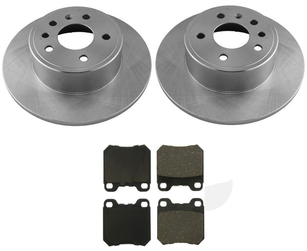 Fits 2002-2005 Saturn L Series Rear Brake Rotors & Ceramic Brake Pads