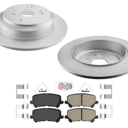 Rotores de freno de disco trasero y pastillas de freno de cerámica para Acura MDX 2014-2017