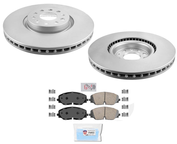 Front Coated Disc Brake Brake Rotors Brake Pads for 2018-2024 Volkswagen Atlas