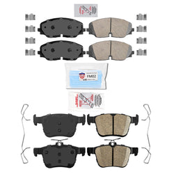 Front & Rear Ameri Brake Ceramic Brake Pads For 2018 19 20 2021 Volkswagen Atlas