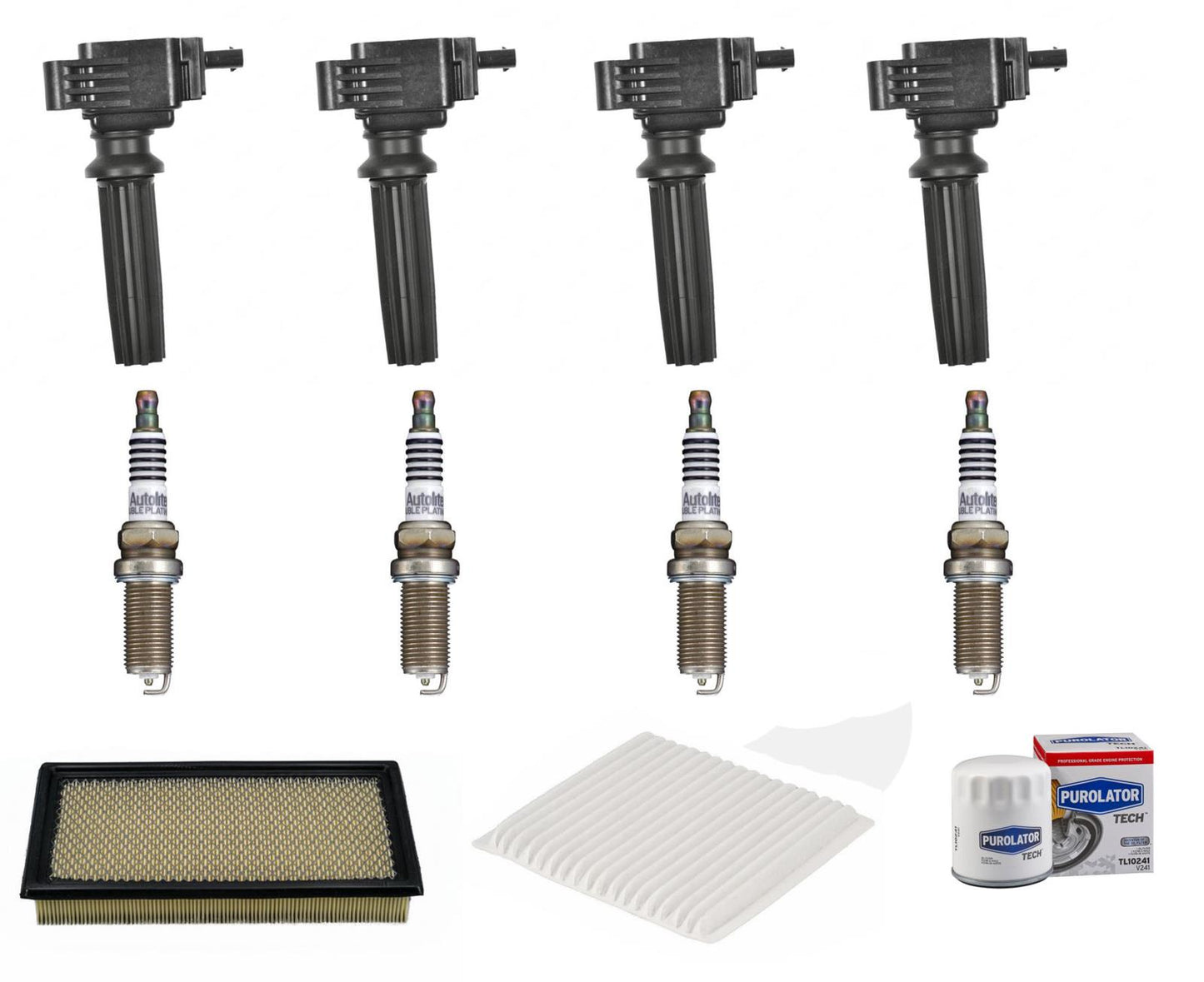 Direct Ignition Coils Spark Plugs Tune Up for 2012-2015 Ford Edge 2.0L