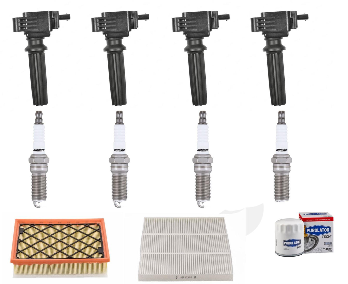 Direct Ignition Coils Spark Plugs Tune Up for 2016-2018 Ford Edge 2.0L