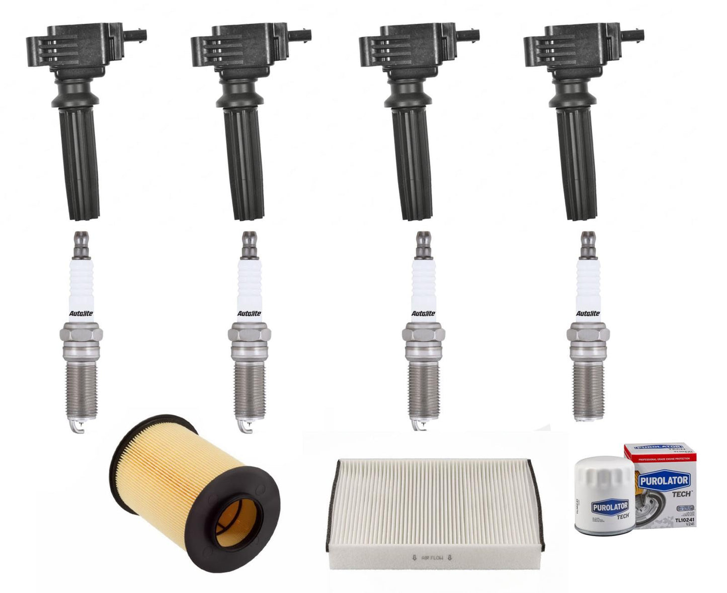 Direct Ignition Coils Spark Plugs Tune Up for 2013-2019 Ford Escape 2.0L