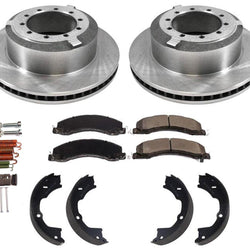 Rotores de freno de disco trasero y pastillas de freno de cerámica para Ram 4500 5500, kit de 5 piezas 08-18