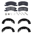 Front Ceramic Brake Pads & Rear Brake Shoes Fits 2017-2024 Mitsubishi Mirage