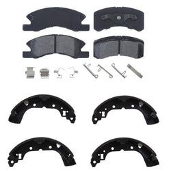 Front Ceramic Brake Pads & Rear Brake Shoes Fits 2017-2024 Mitsubishi Mirage